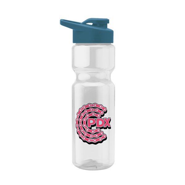 Blazer 28oz Transparent Bike Bottle w/Drink-thru Lid 166