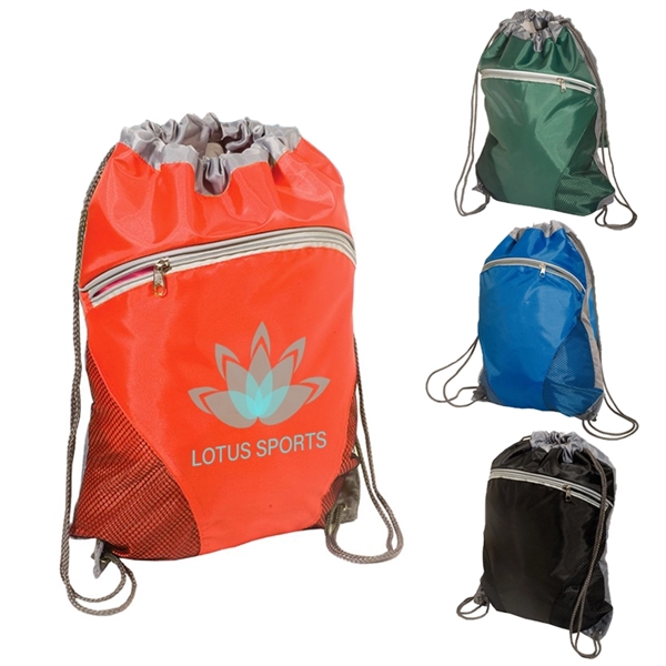 Two-tone Drawstring Bag