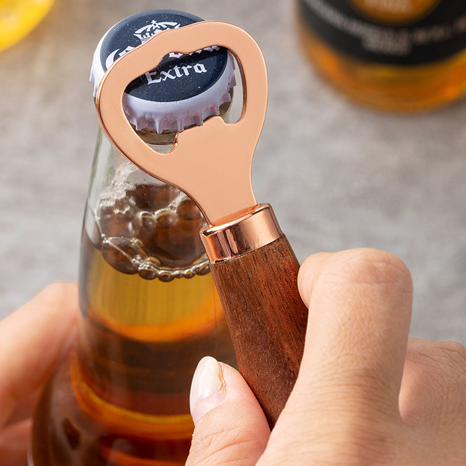 Wood Handle Beer Bottle Opener 4