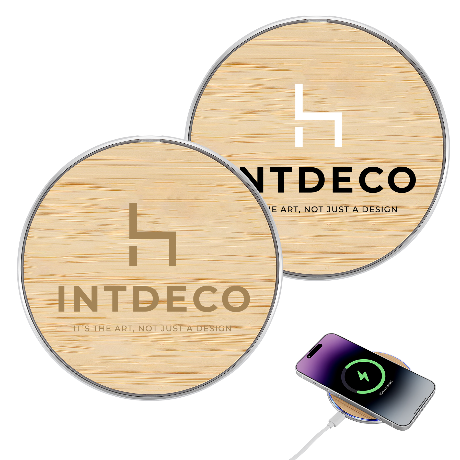 Bamboo 15W Wireless Charging Pad 3