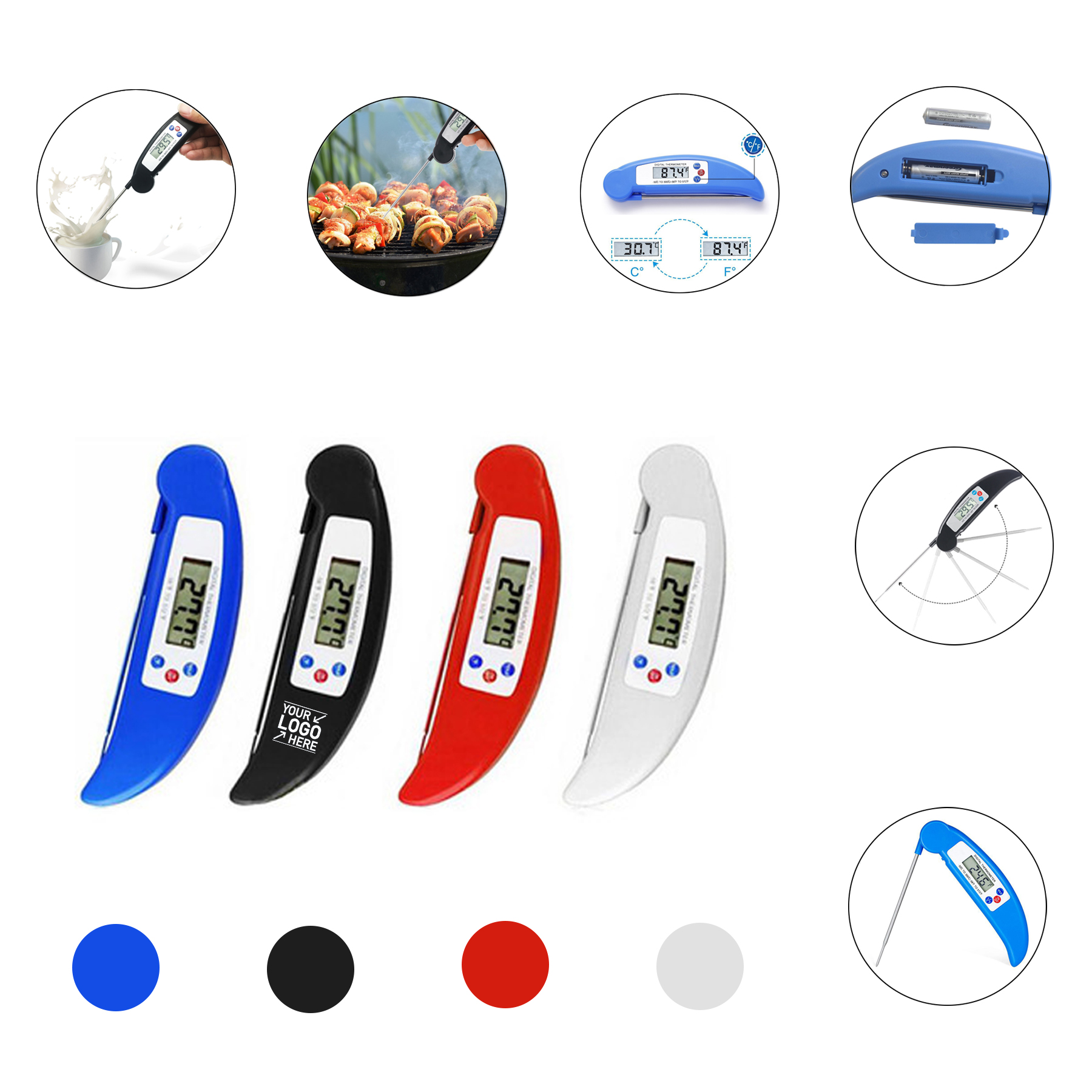 Folding Digital Food Thermometer 2