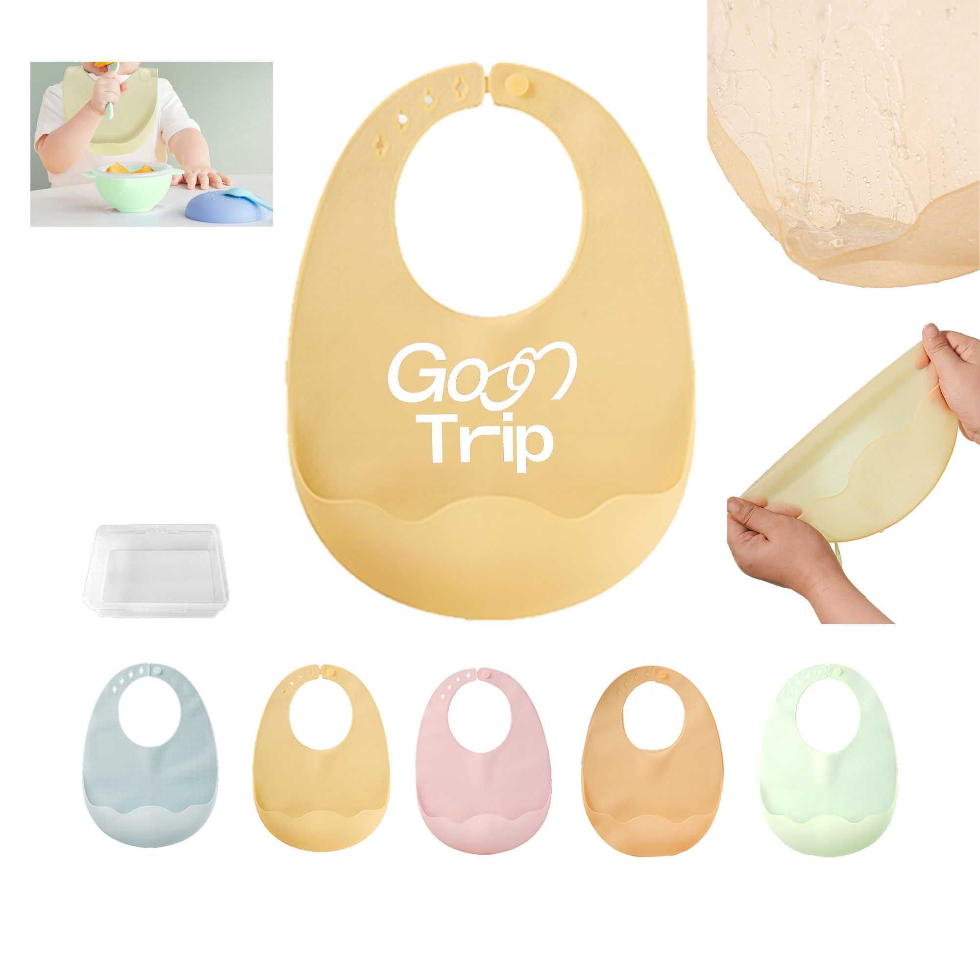Multi Colored Children's Dining Bib 2