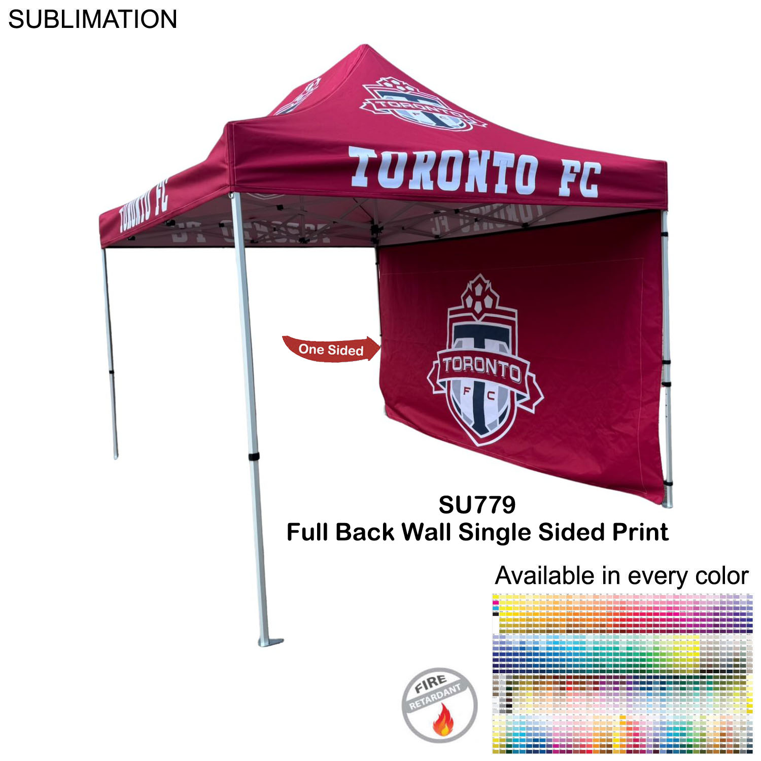Full 15' Back Wall for 10x15 Tent Kit, Sublimated, Single Sided Print 10