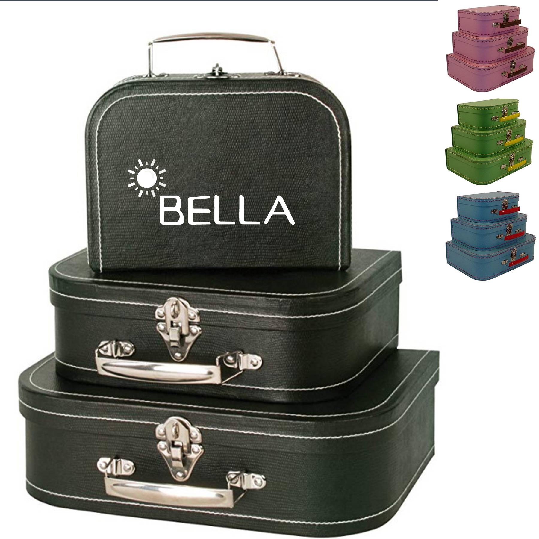 Paperboard Vintage Suitcase Set 7