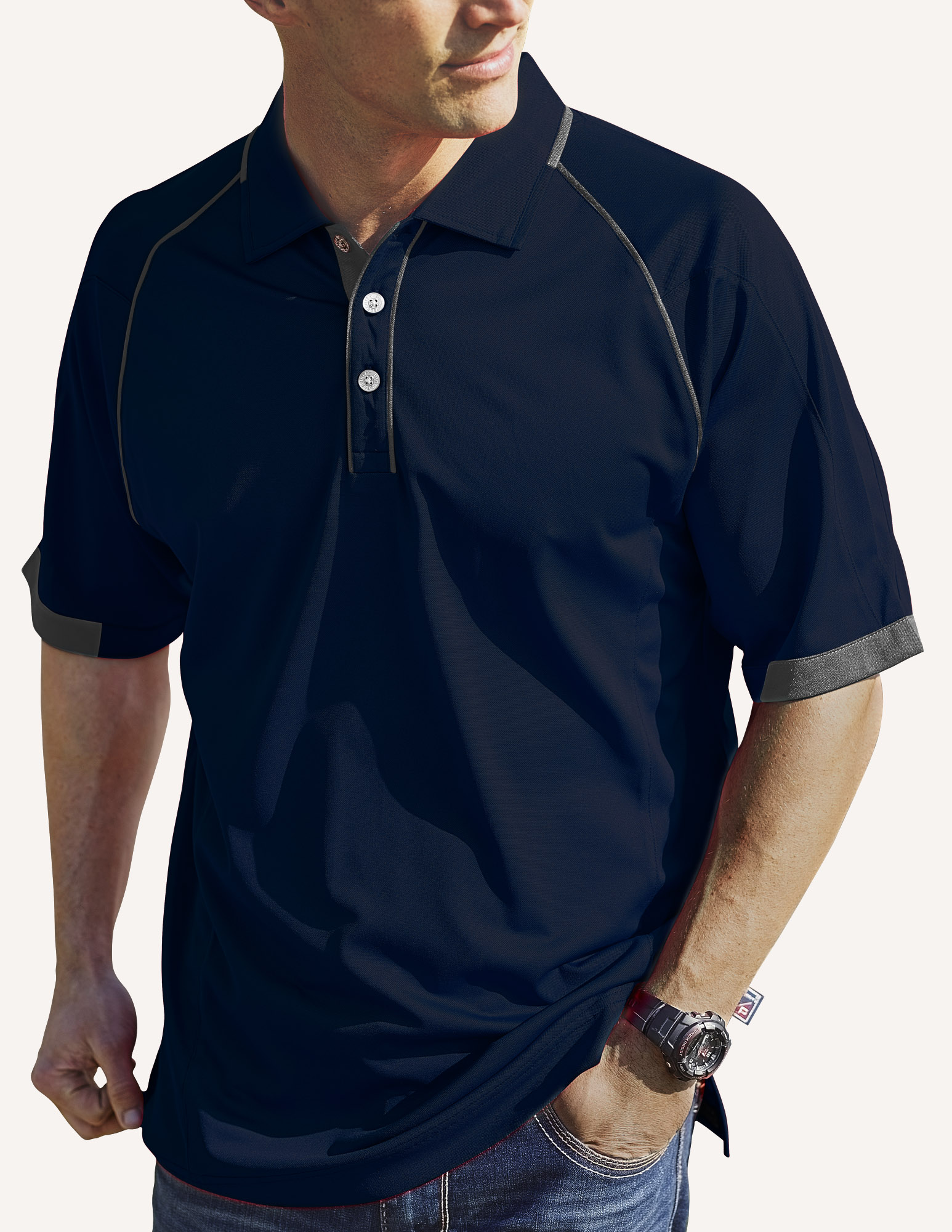 Men's Aloha Hybrid Cooler Polo Shirt 11