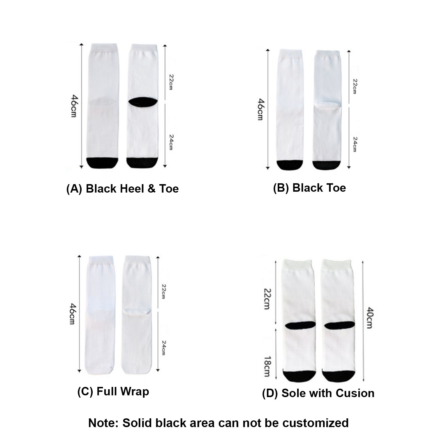 Mid Crew unisex sublimated full color socks 4