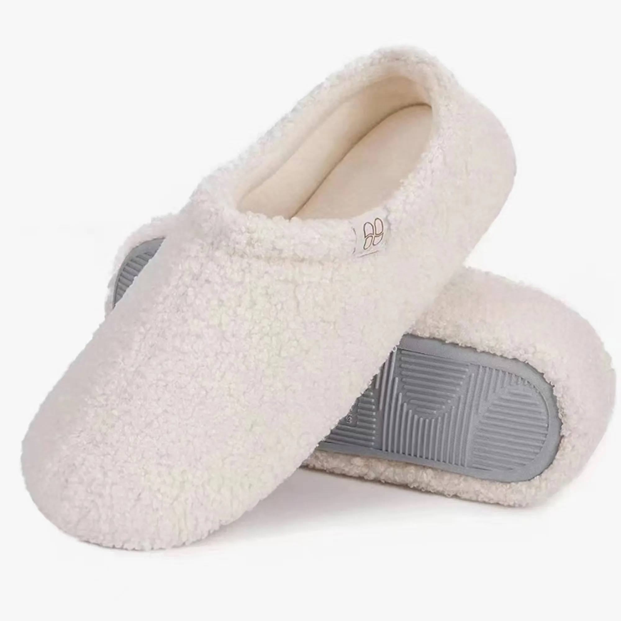 Fuzzy Curly Fur Memory Foam Loafer Slippers 8
