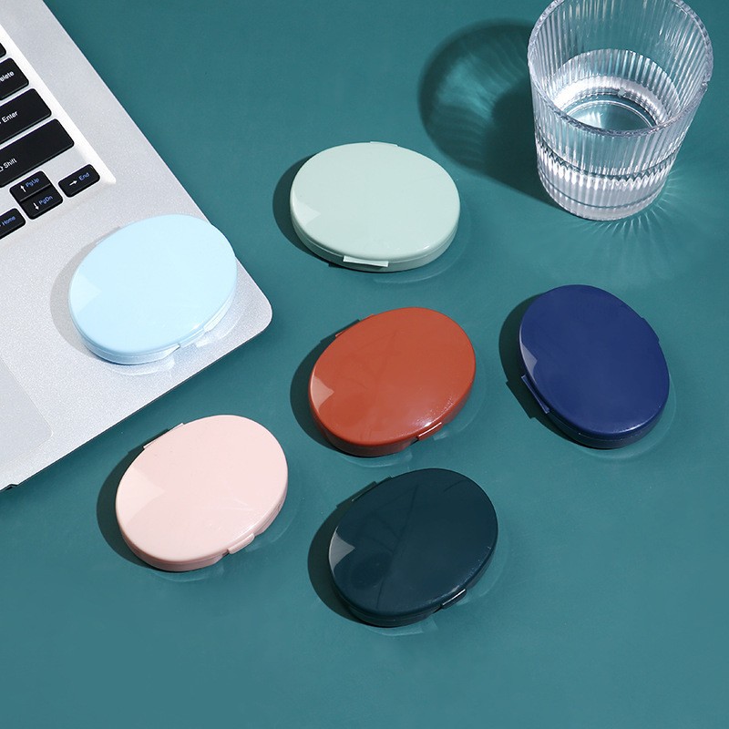 Oval 3 Compartments Portable Pill Box 5