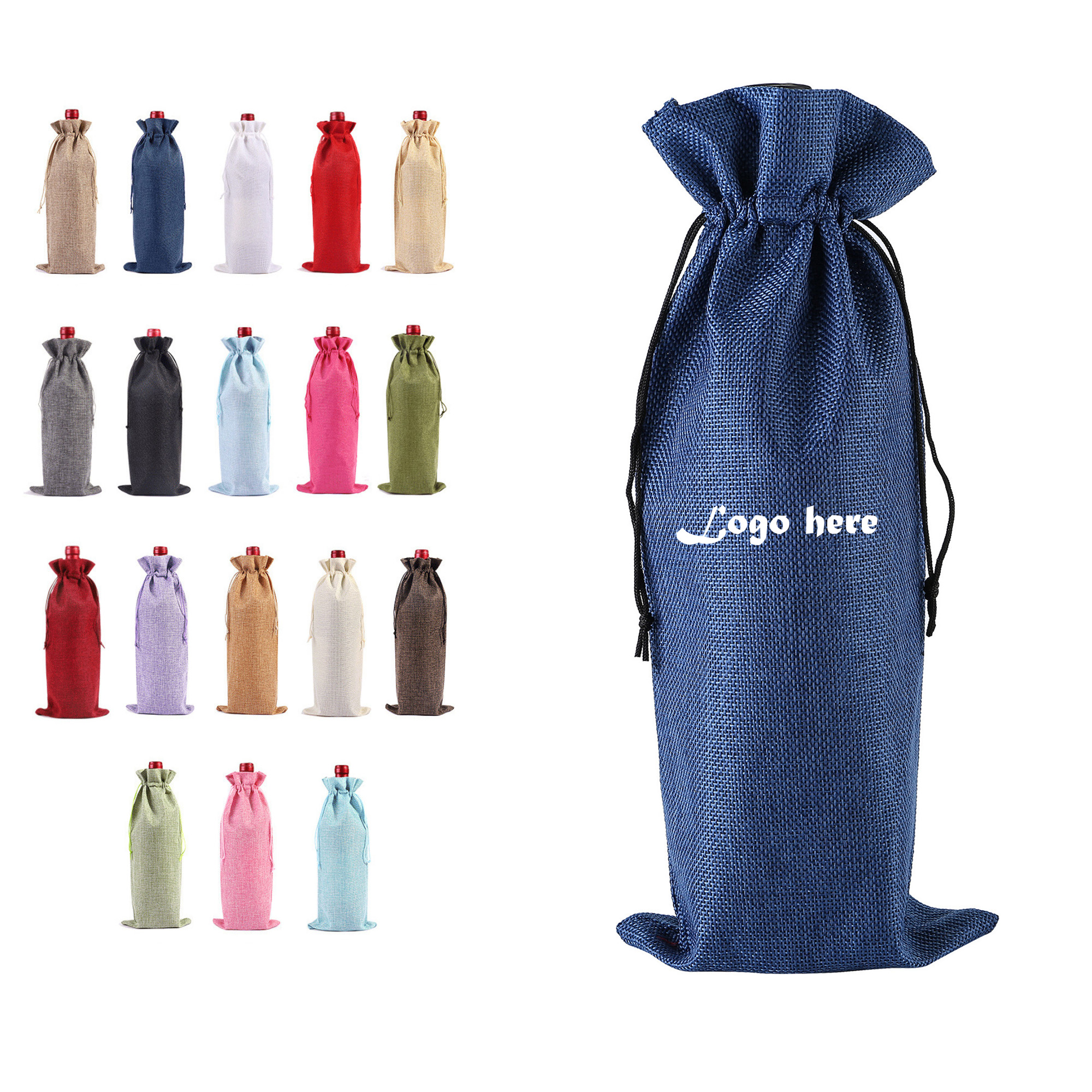 Drinking Bottle Wrapping Pouches Wine Bags Drawstring 1