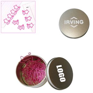 Pig Shaped Paper Clips With Tin Box 2