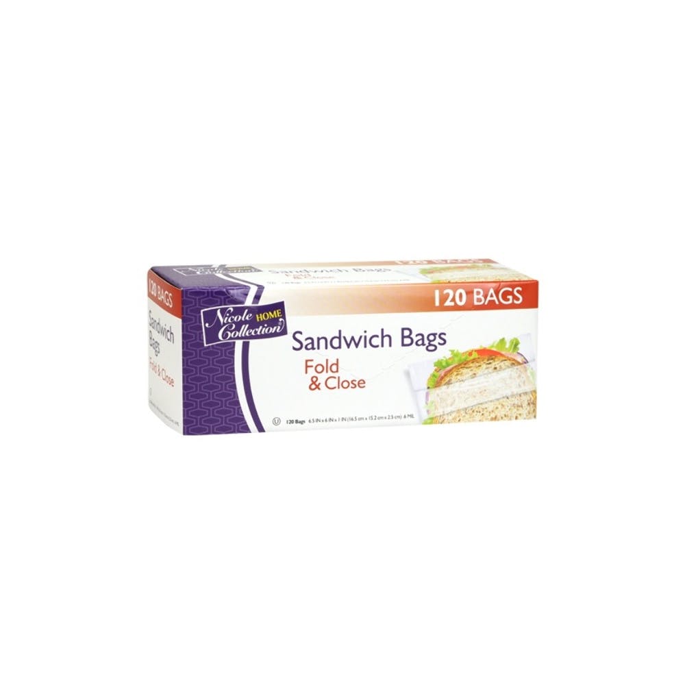 Sandwich Bags - Fold & Close 120 Count Kosher Certified 2
