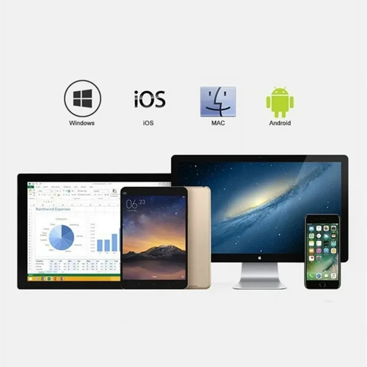 Foldable Bluetooth Keyboard with Touchpad Rechargeable 5