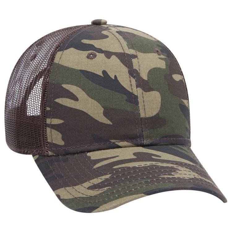 OTTO CAP® Camouflage 6 Panel Low Profile Mesh Back Trucker Hat 19