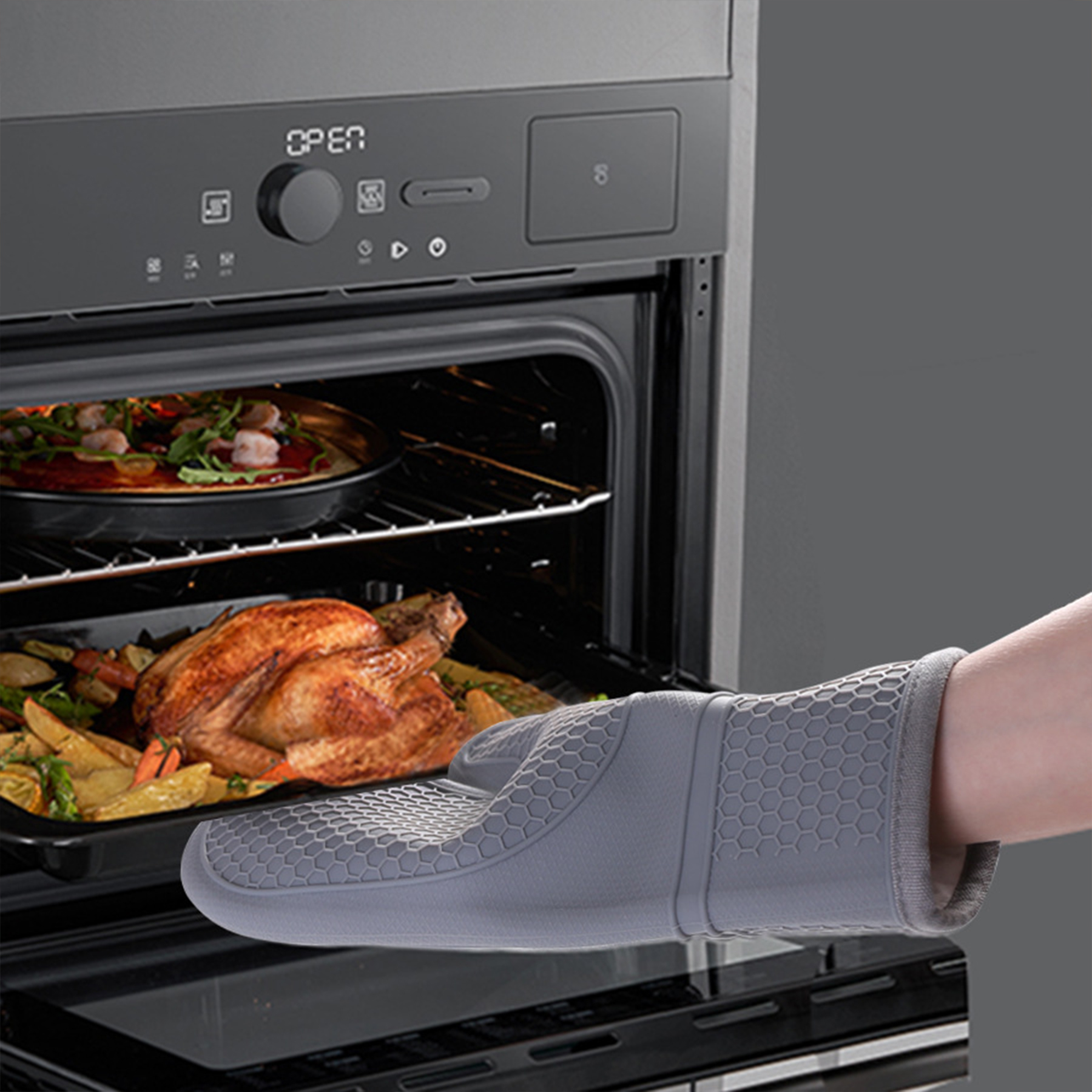 Silicone Household Kitchen Baking Microwave Gloves 6