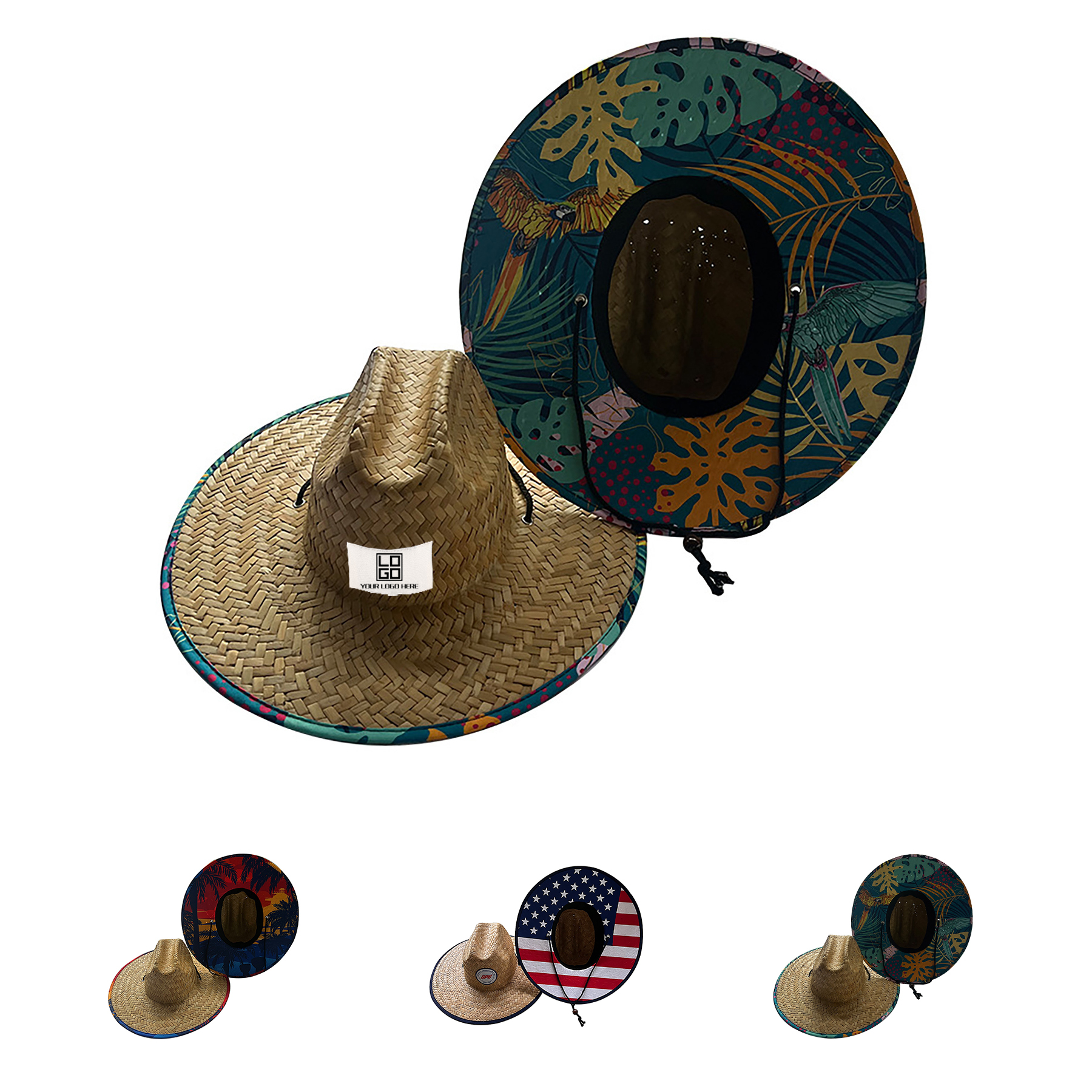 Western Cowboy Straw Hat With Custom Patch 2