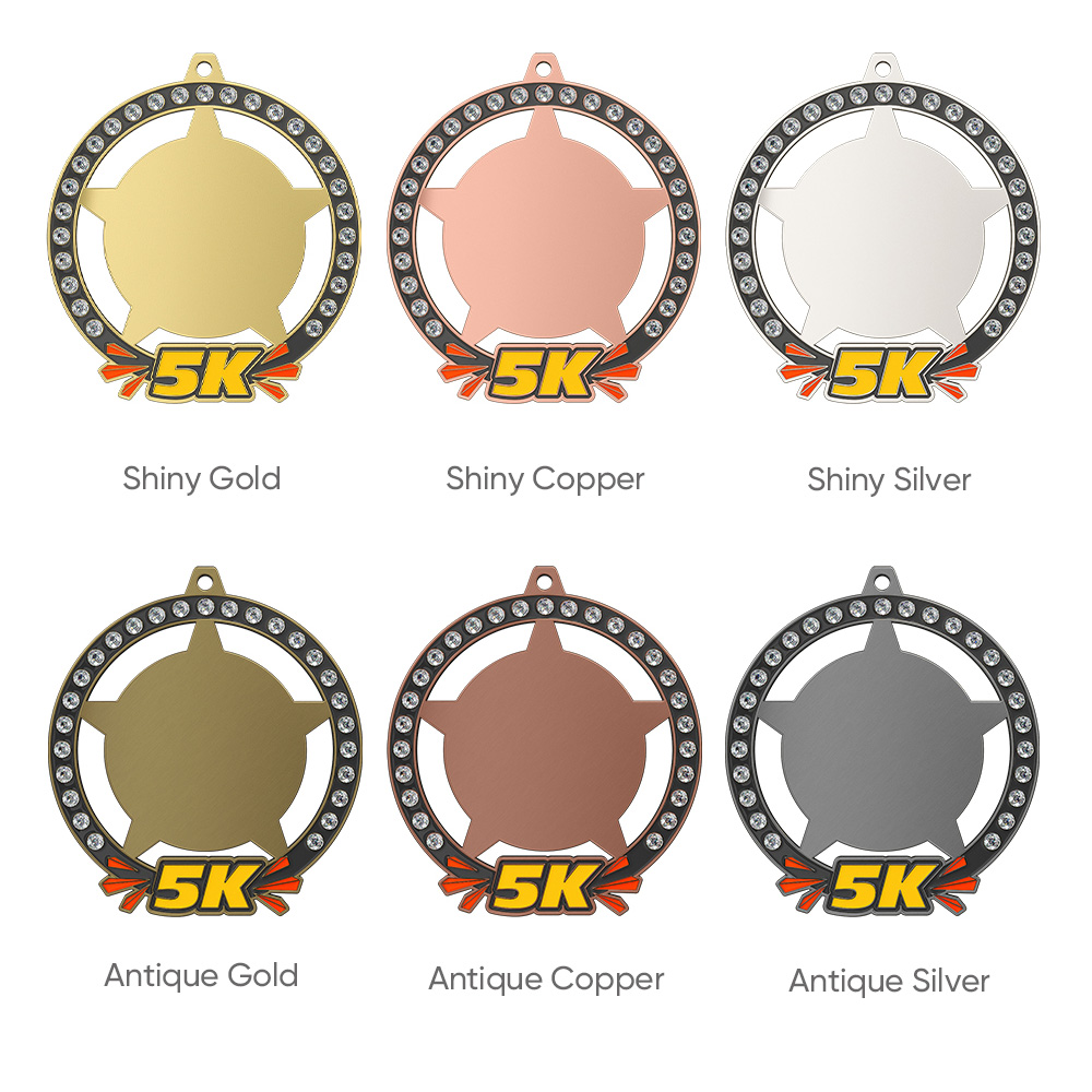 4.5" UV Printed 5K Medals 4