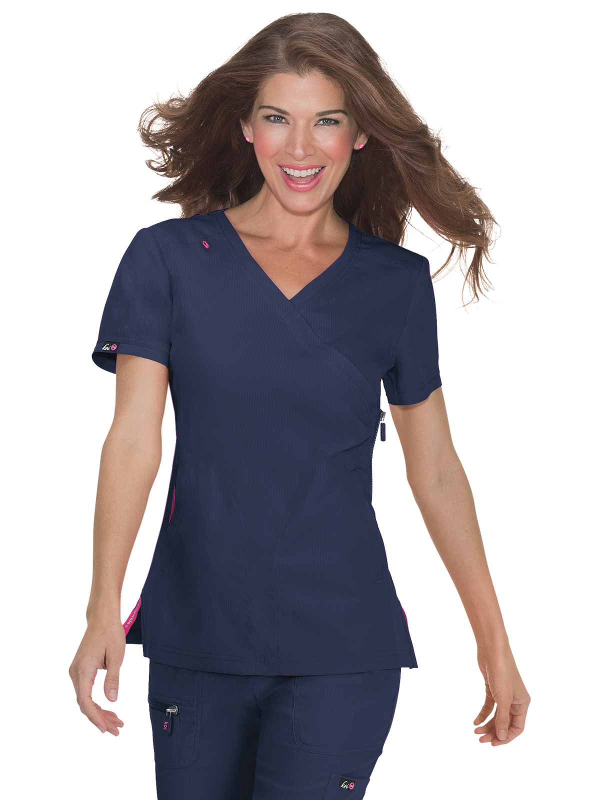 koi - Lite - Women's Three-Pocket Mock-Wrap Philosophy Top 42