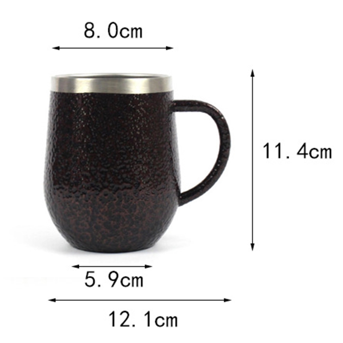 12 Oz Stainless Steel Camping Mug With Handle 4