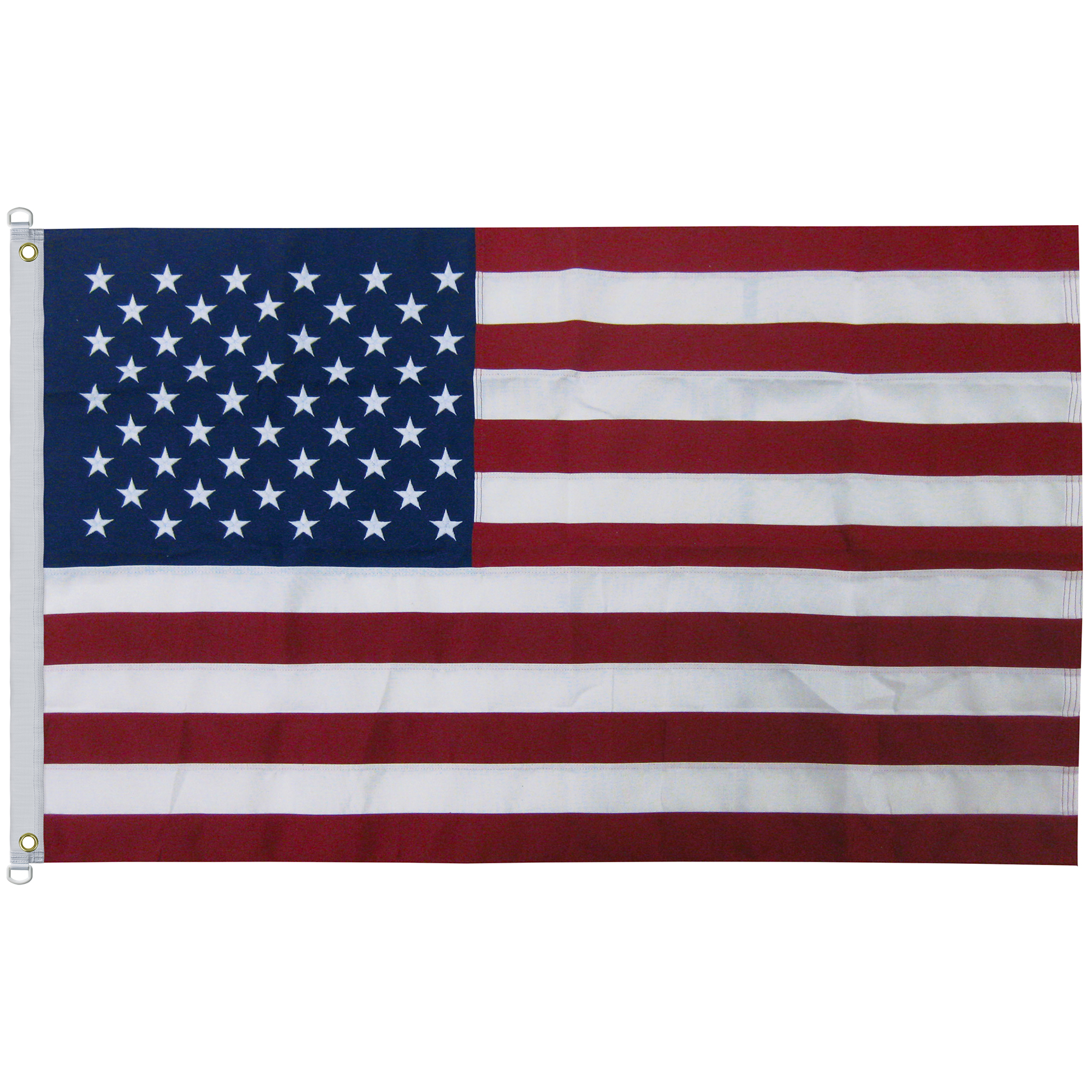 5' X 8' 2-ply Polyester U.S. Flag with Heading and Grommets (Imported) 2