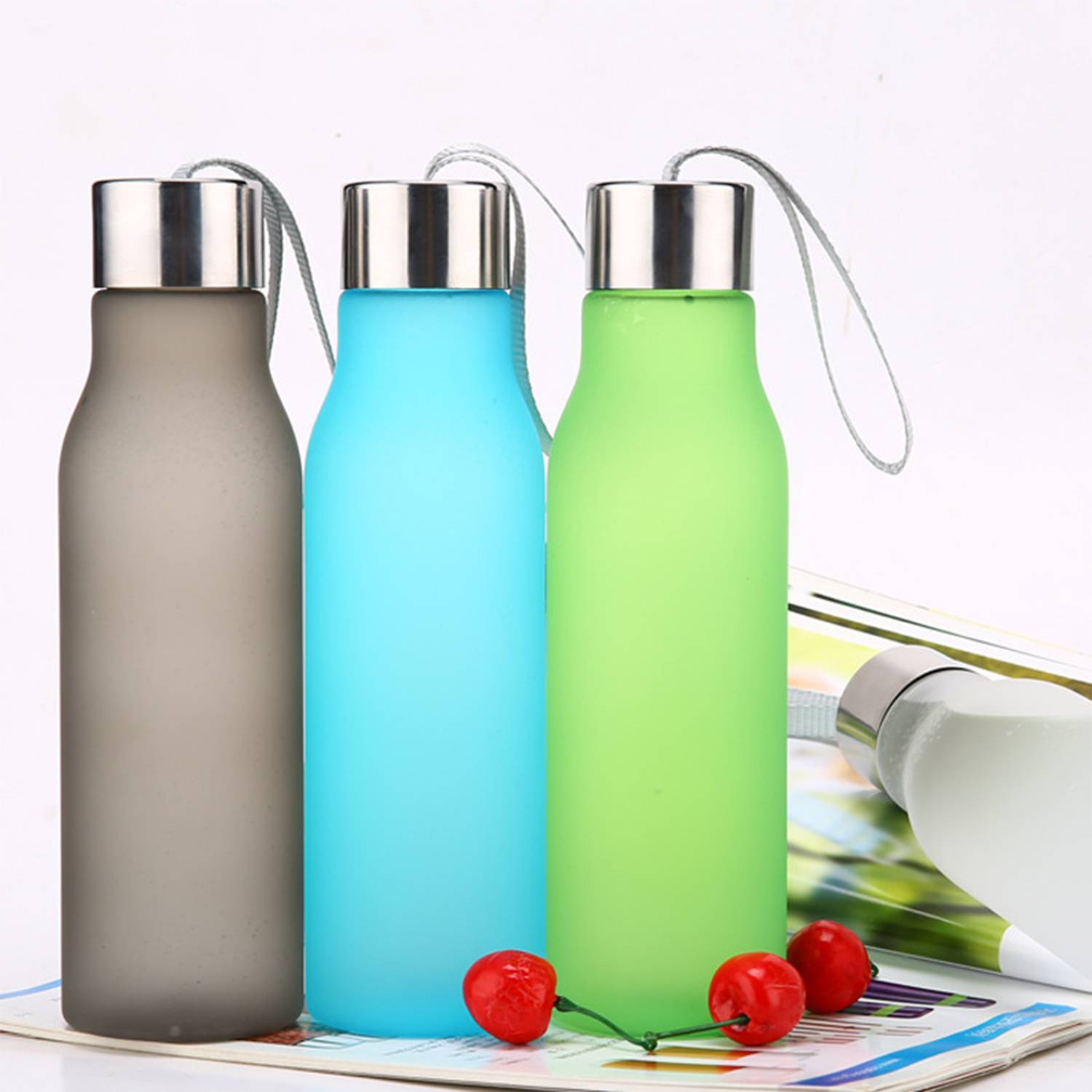 20 OZ Sling Plastic Mug Simple Portable Frosted 3