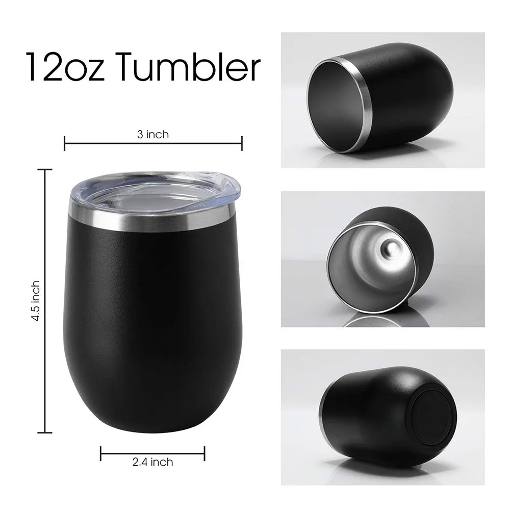Stainless Steel Wine Tumbler with Lid Insulated Travel Mug 18