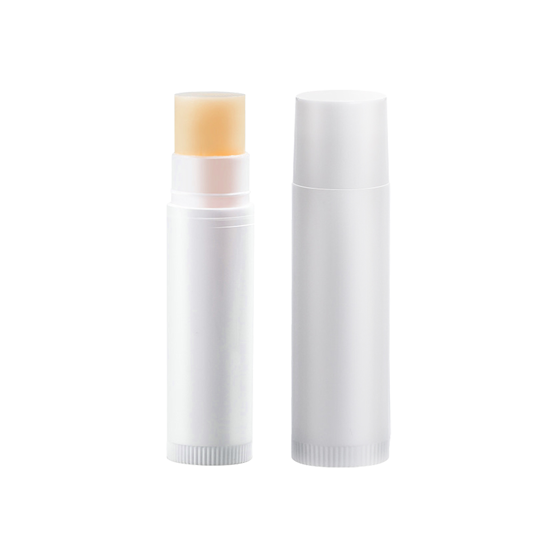 5g Natural Beeswax Lip Balm Moisturizer In White Tube With Sticker Imprint 8