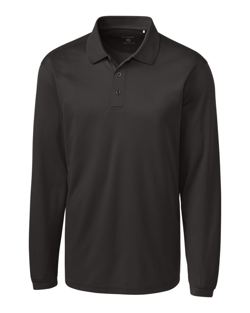 Clique Ice Pique Tech Mens Long Sleeve Polo 21