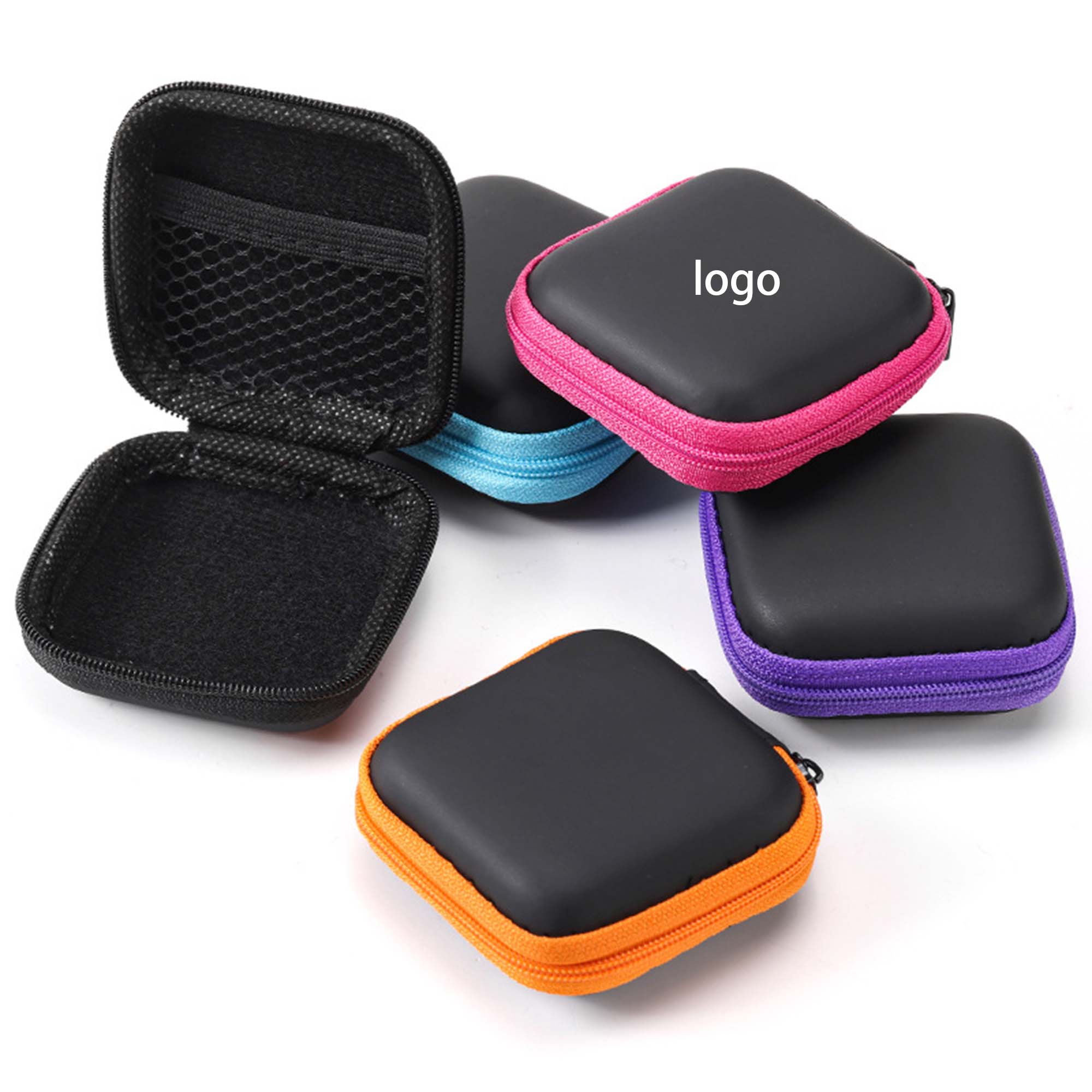 MOQ 50pcs Mini Square Earphone Case 2