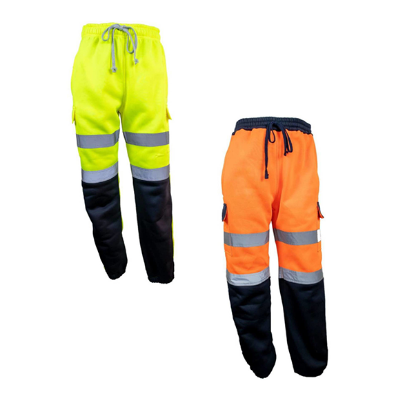 VISIPRO Reflective Colorblock Safety Jogger Sweatpants - 280G Fleece - ANSI 107-2020 Class 3