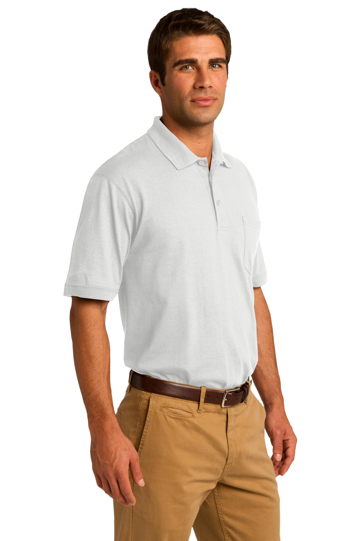 Port & Co Core Blend Jersey Knit Pocket Polo. KP55P 63