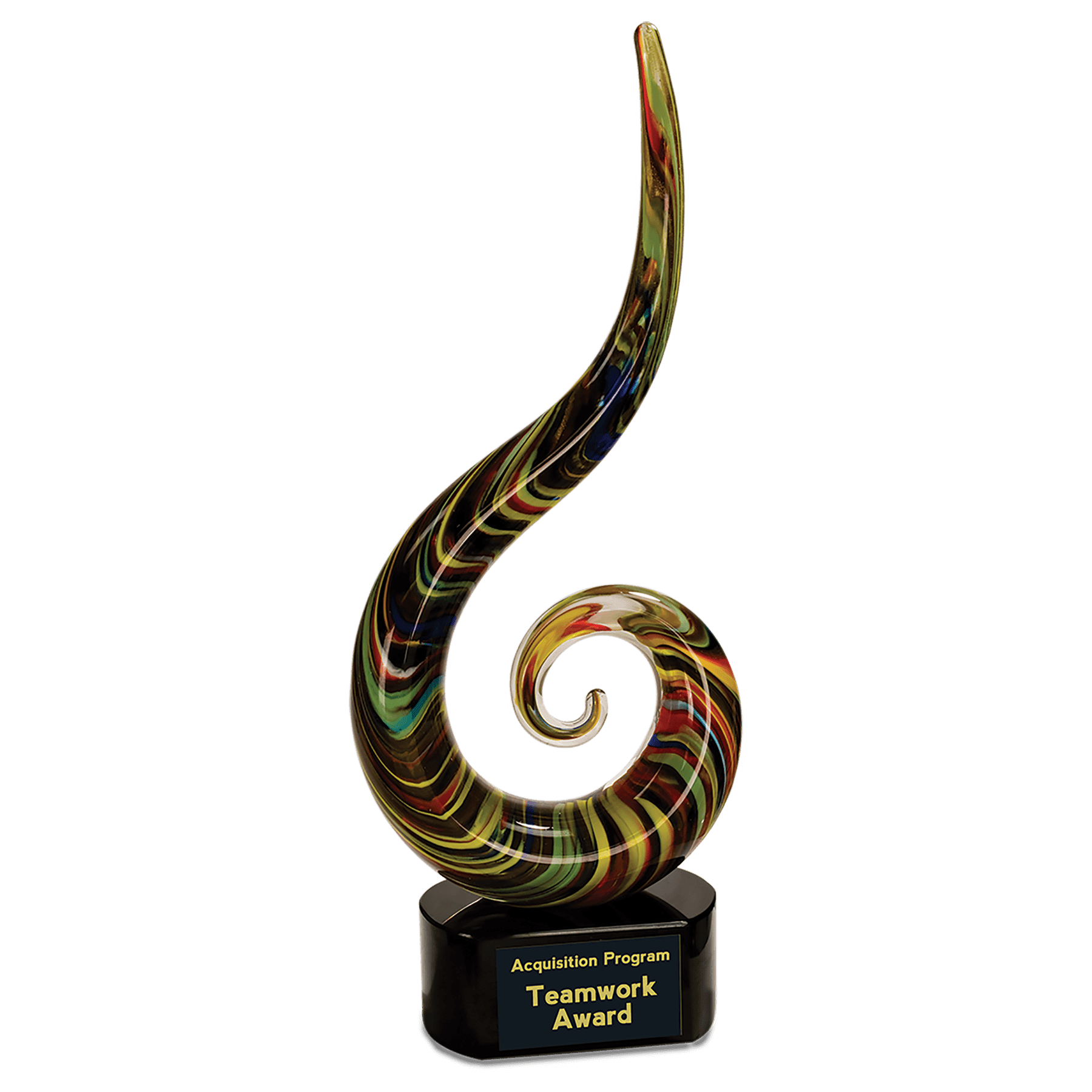 15.5" Color Swoop Art Glass 2