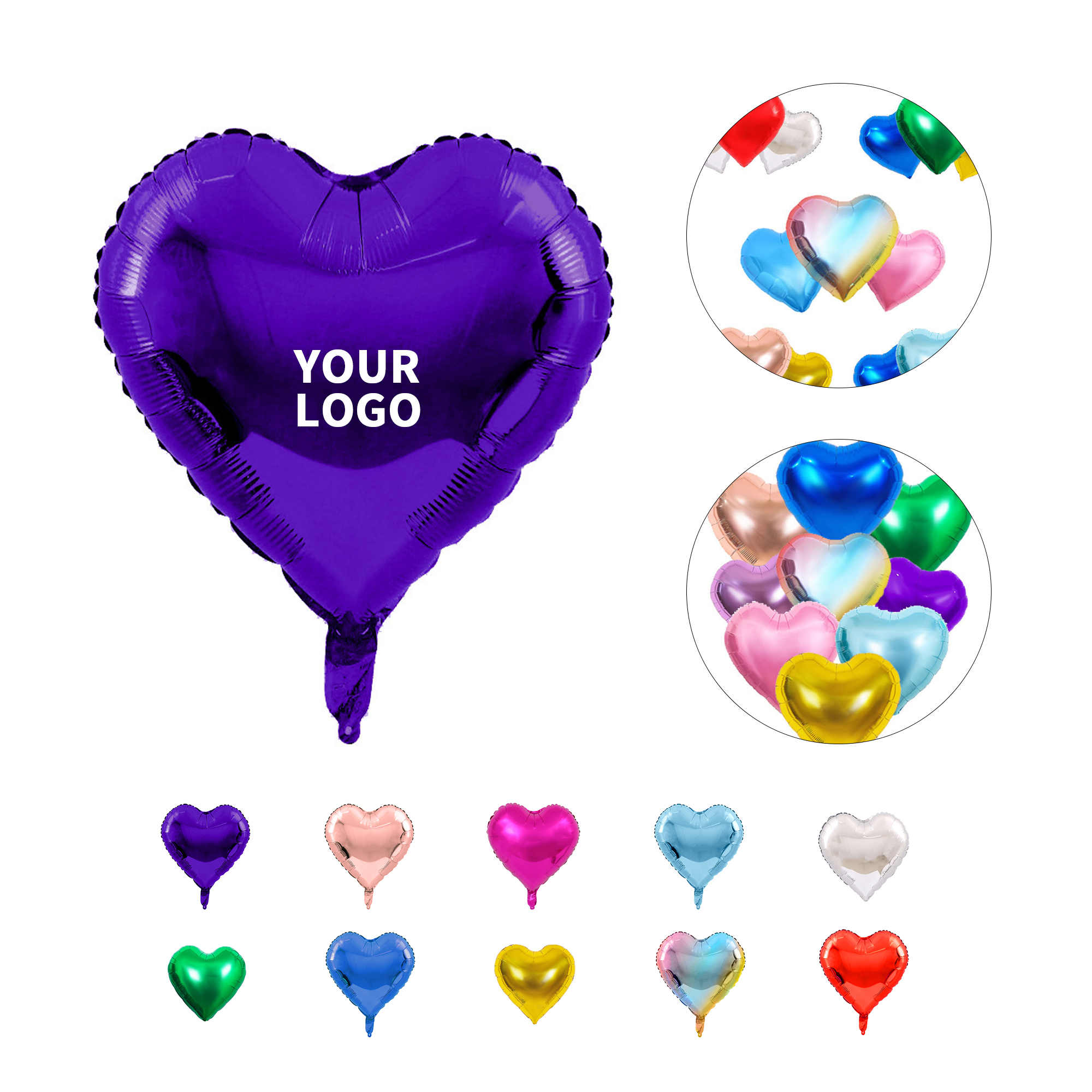 Heart Shape Foil Balloon 18" Custom Print 13