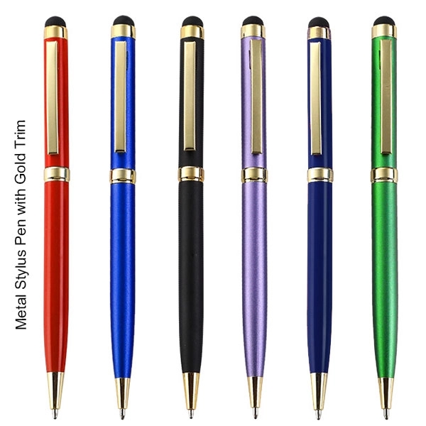 Hotel Metal Twist Ballpoint Stylus Pen 2