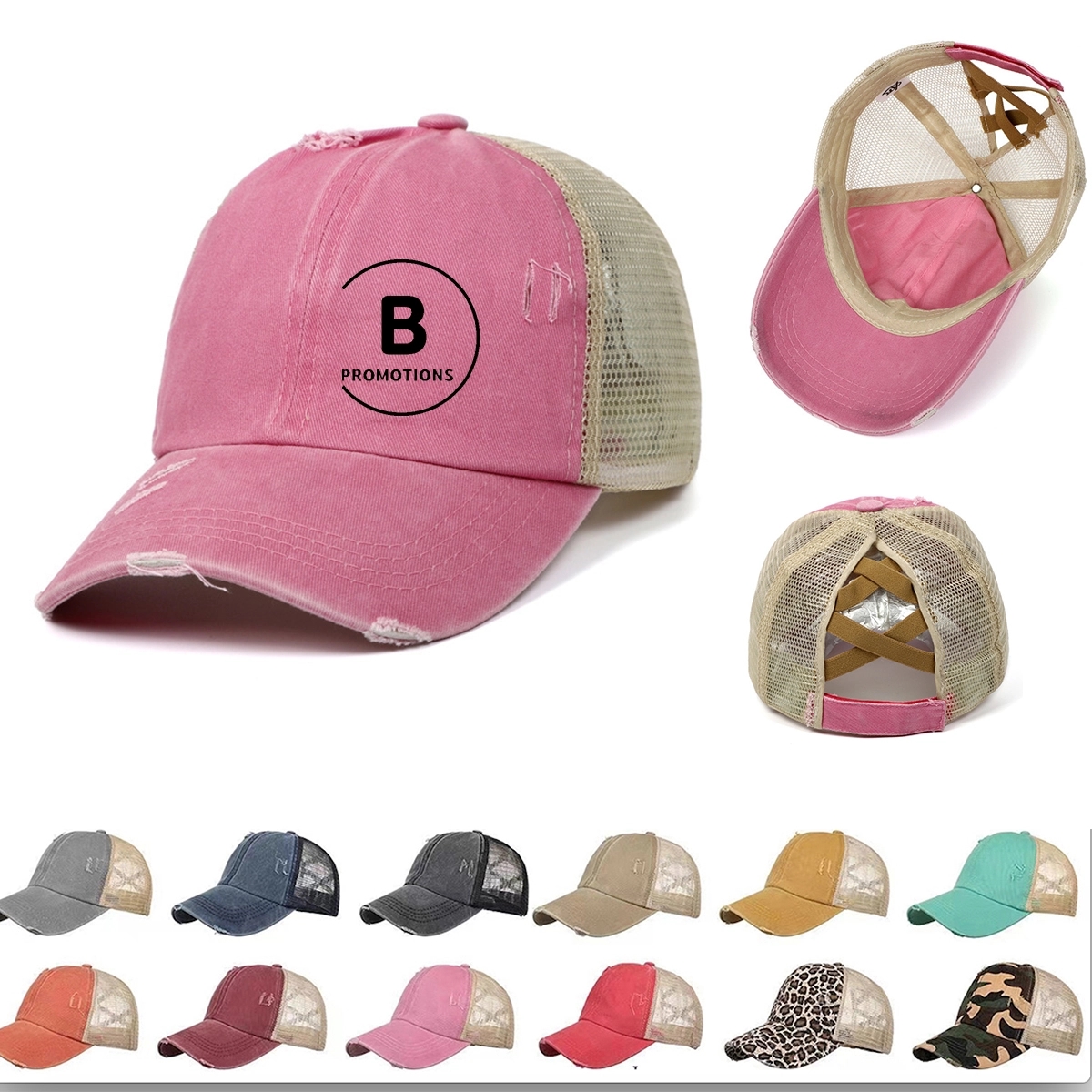 Criss Cross Ponytail Baseball Cap 1