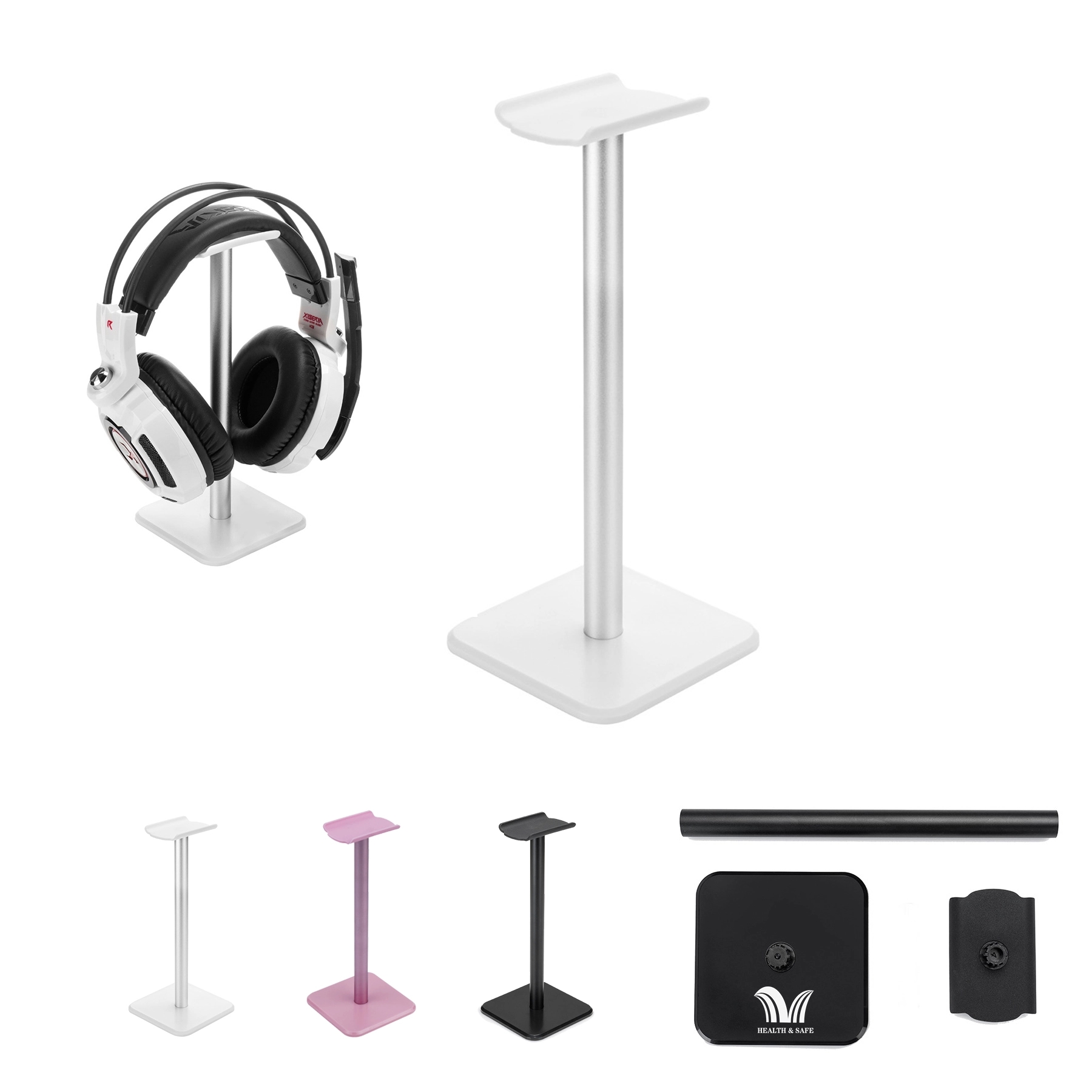 Headphone Stand Headset Holder Earphone Hanger with Aluminum 2