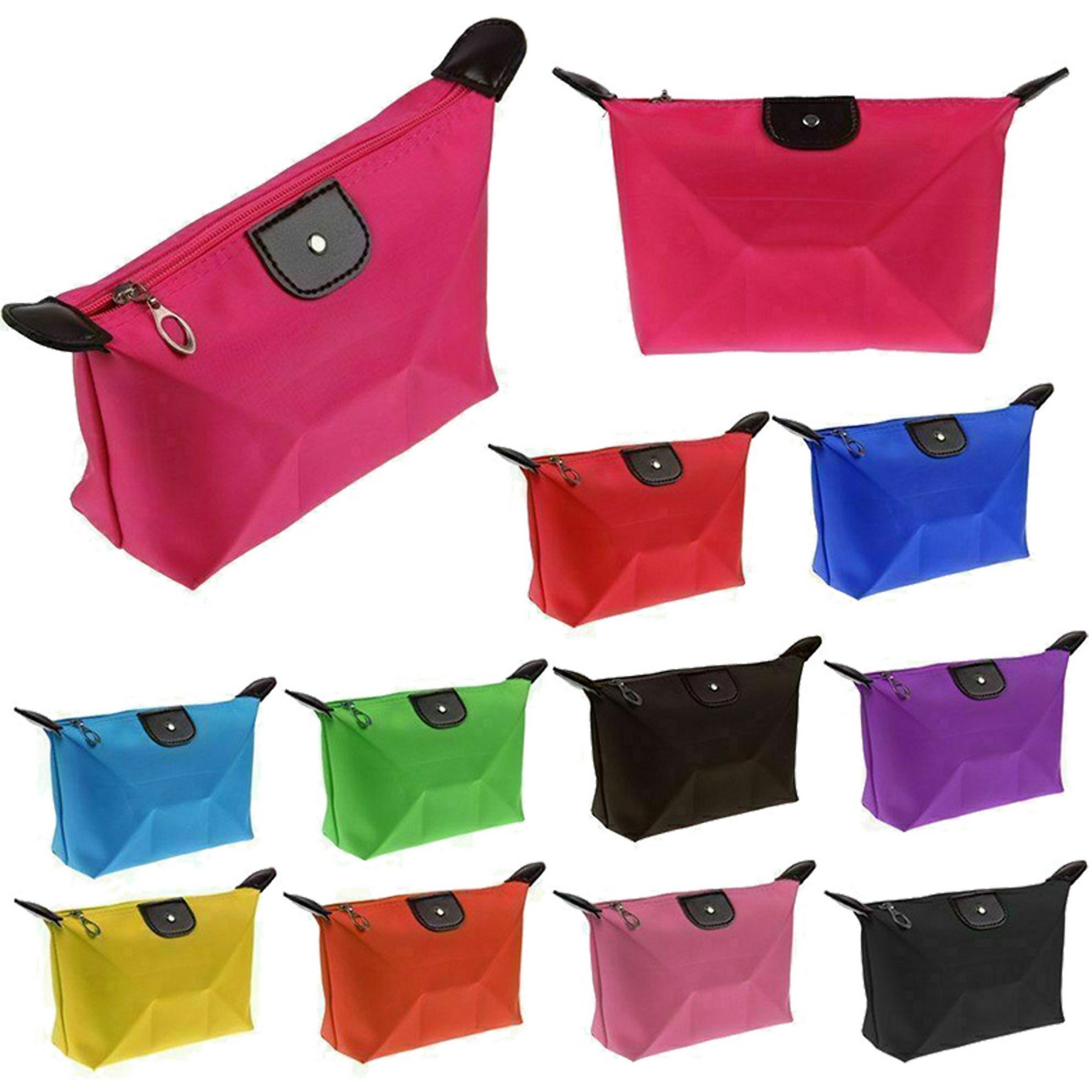 Foldable Waterproof Nylon Cosmetic Bag Wash Bag 3