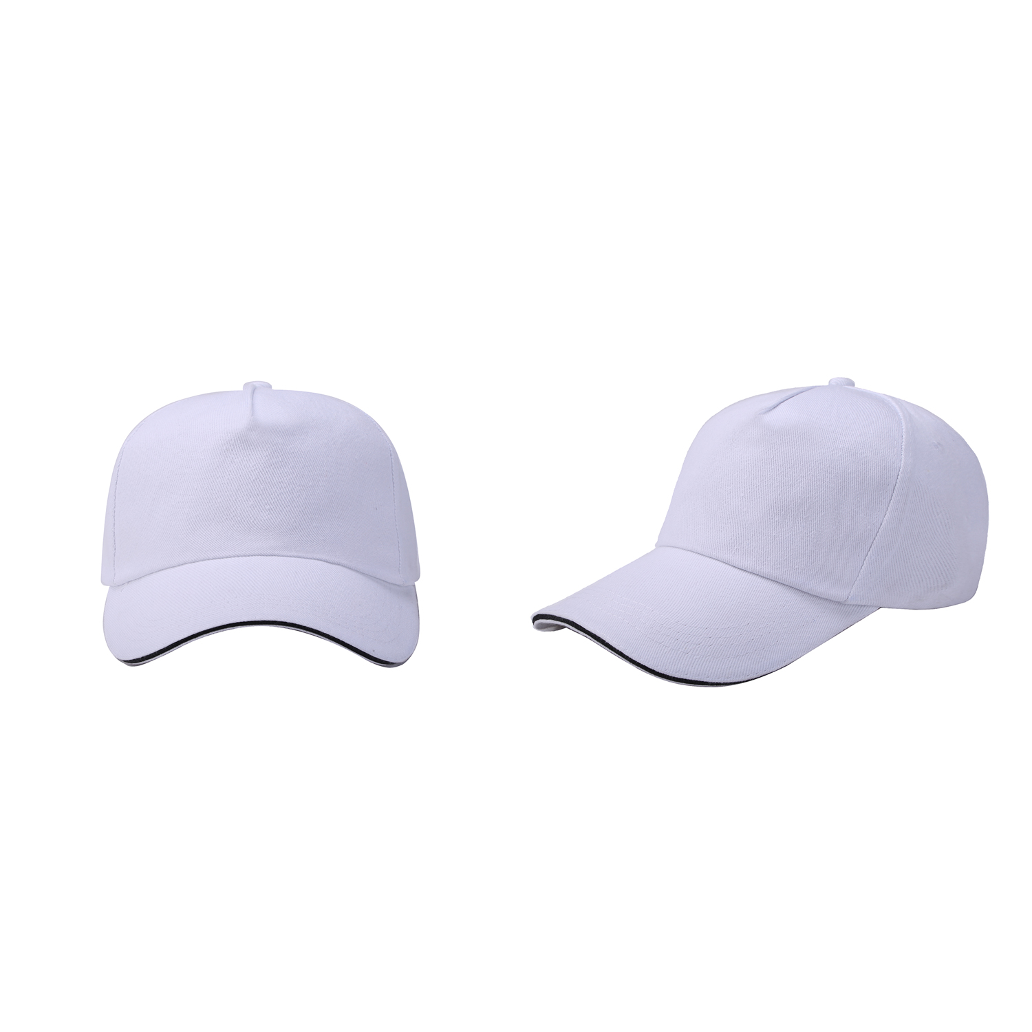 Stock Single-Yarn Drill Cotton 5 Panel Cap w/Double Buckle Back Fastener 12