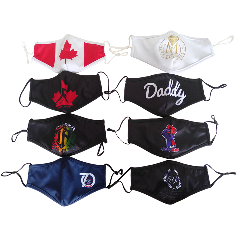 4 Ply Sublimated Reusable Face Mask w/ Carbon Filter 2
