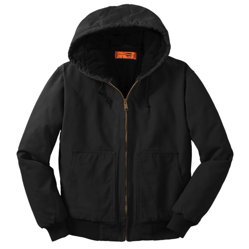 CornerStone Washed Duck Cloth Insulated Hooded Work Jacket. 3