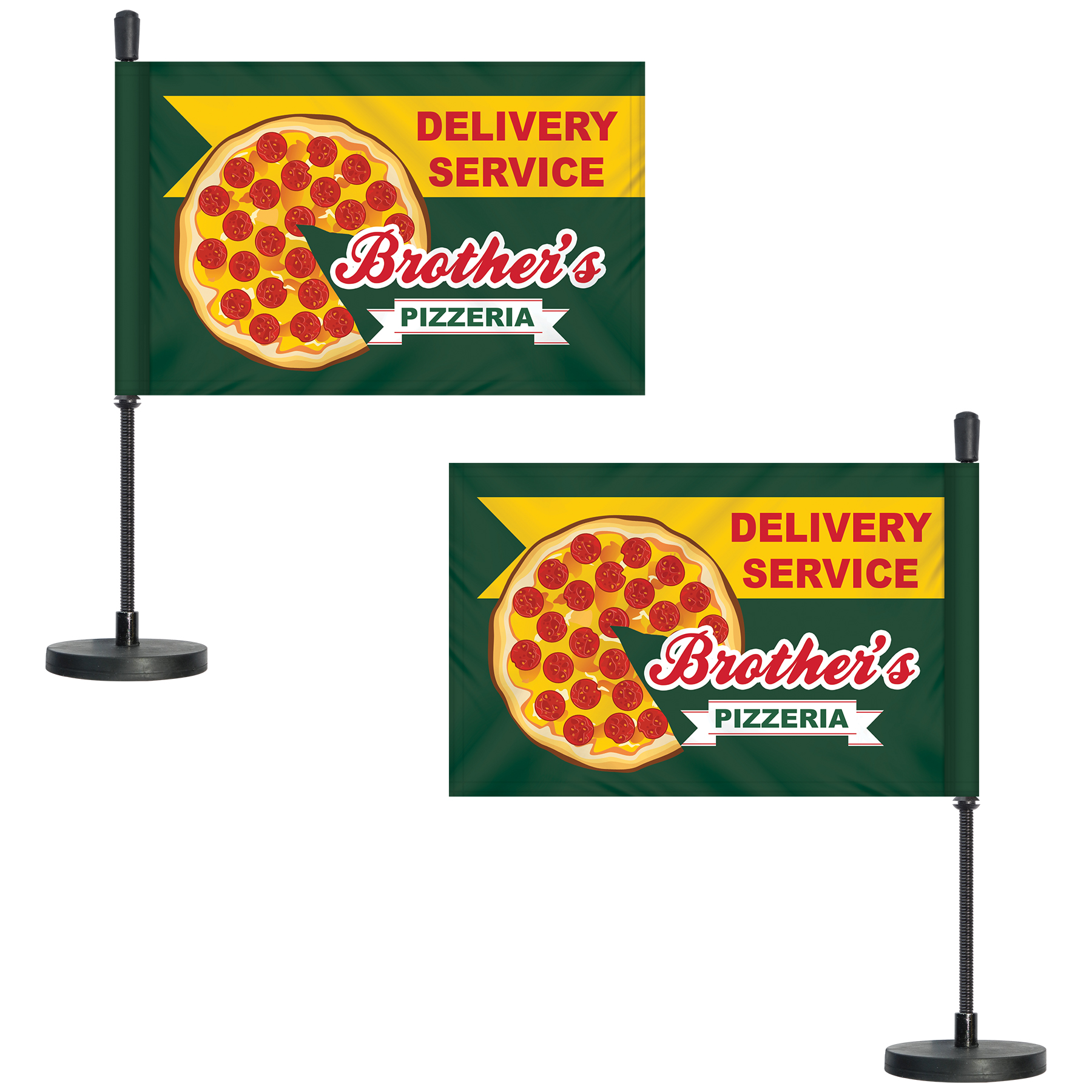Custom Magnetic Car Flag Kit - Double Sided 5