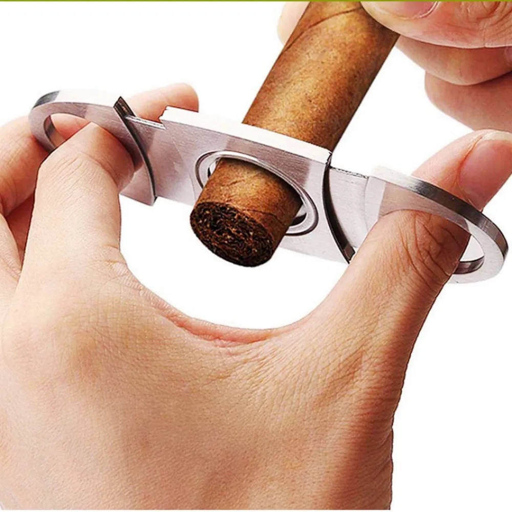 Stainless Steel Double Guillotine Cigar Cutter 6