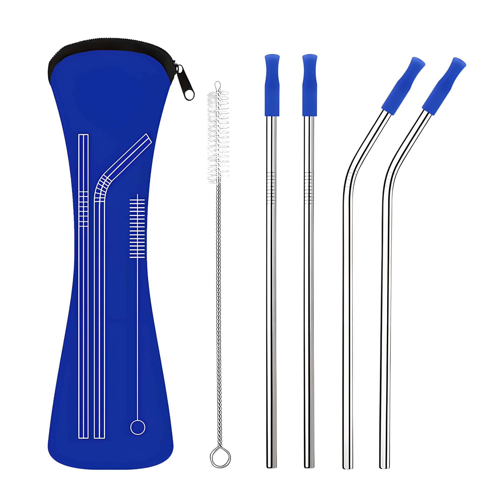 6 Piece Stainless Straw Set 2