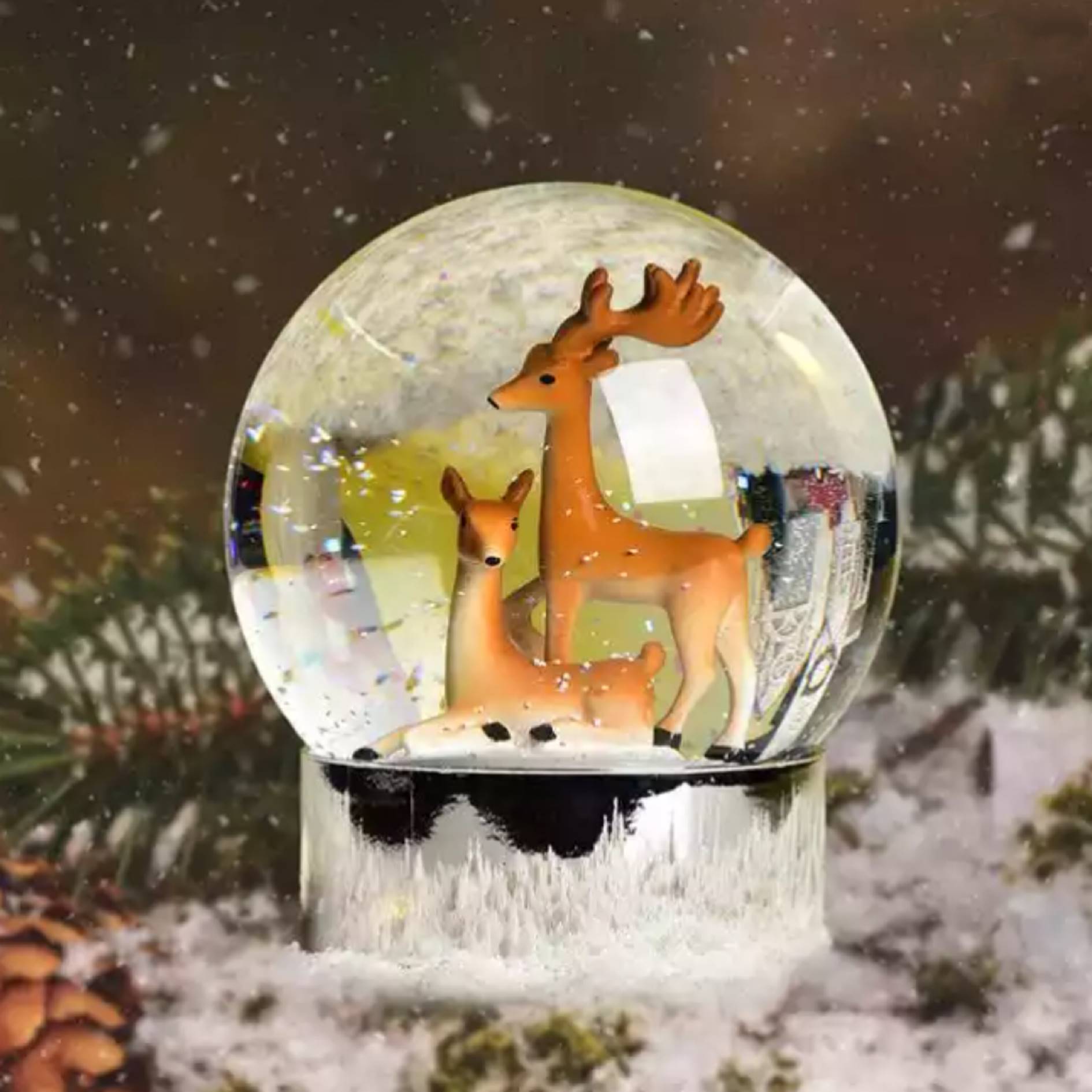 Custom Deer Snow Globe 4