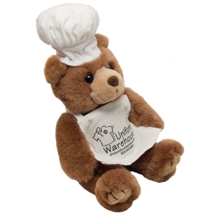8" Chef Bear with one color imprint 2