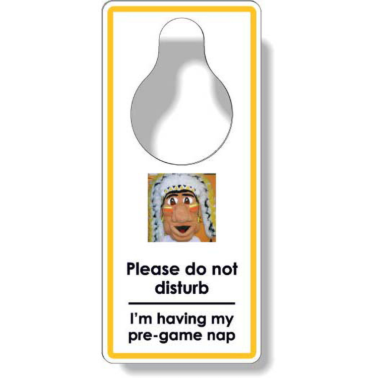 .020 White PVC Plastic Door Hanger (3.5"x8"), Full Colour