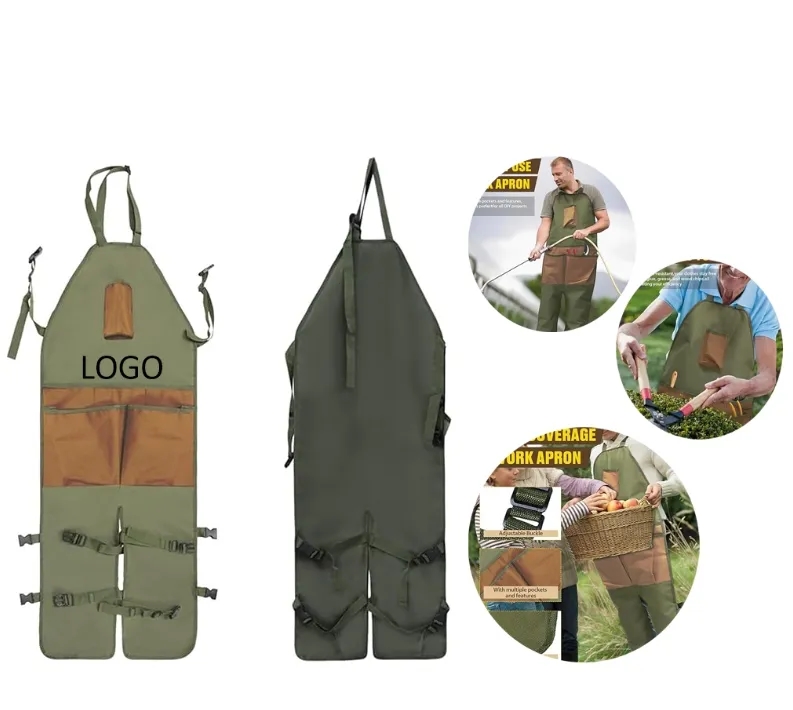 Waterproof Oxford Gardening Apron with Pockets 6