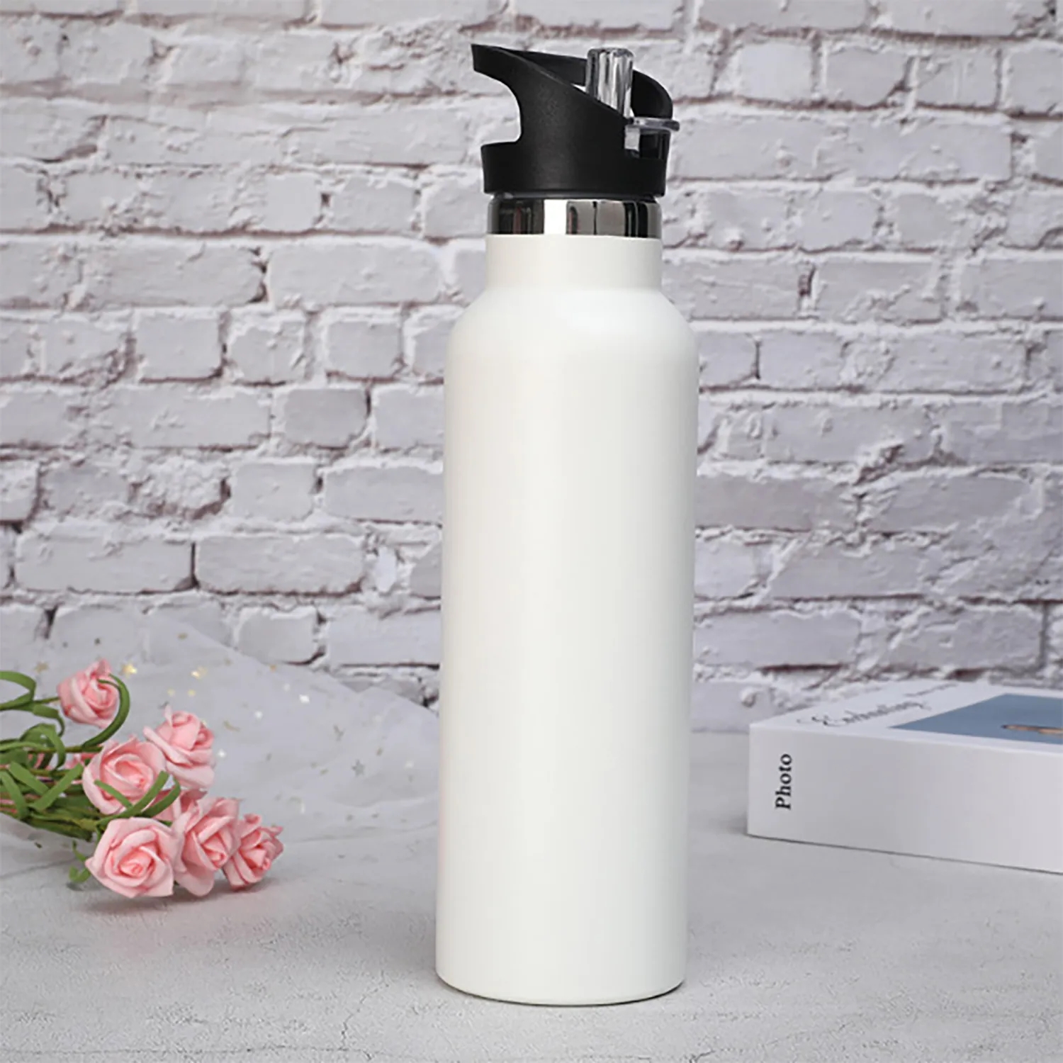 20 oz. Vacuum Insulated Water Bottle, custom water bottle with logo imprint 1