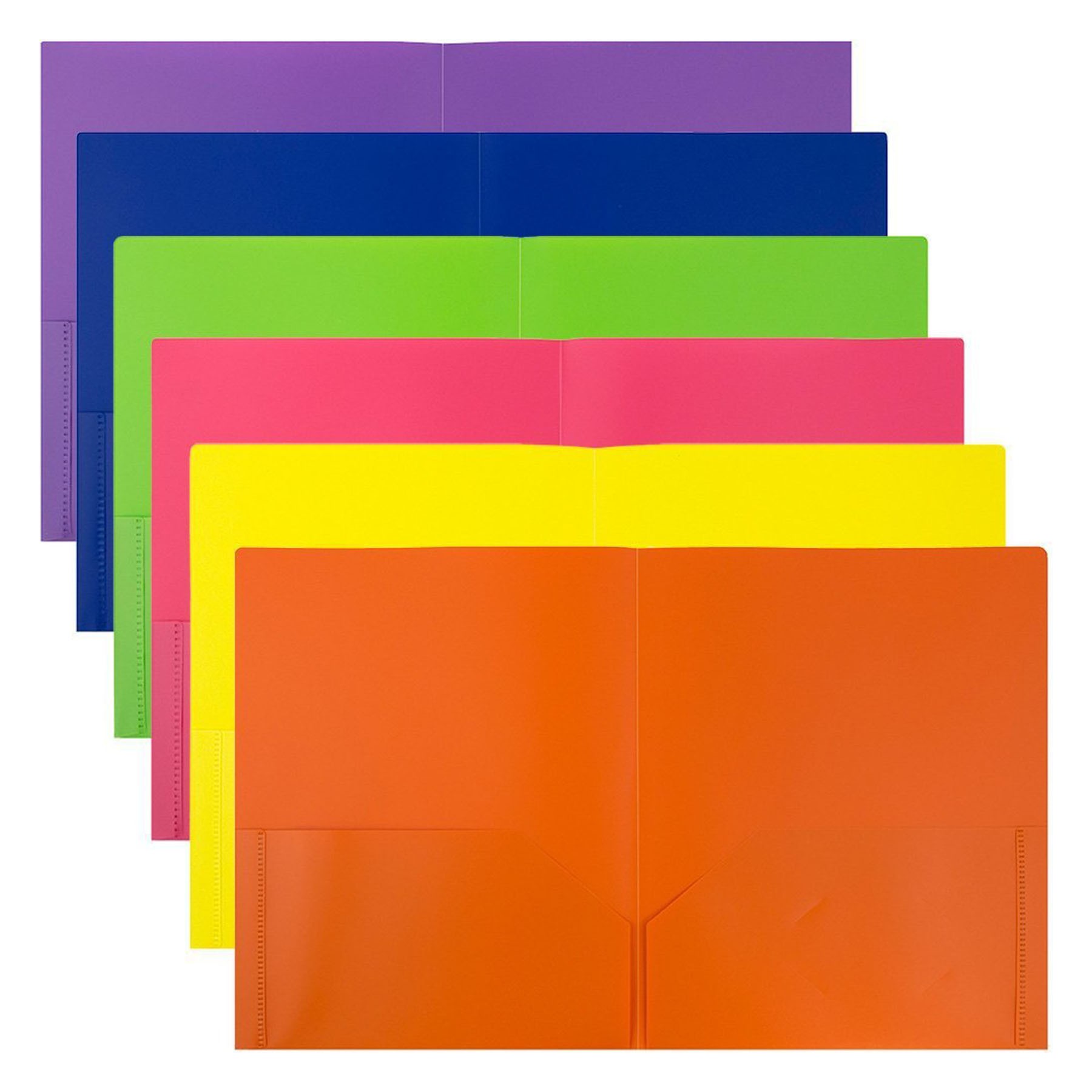 Heavy Duty Plastic 2 Pocket Extra Tough School Folder 2