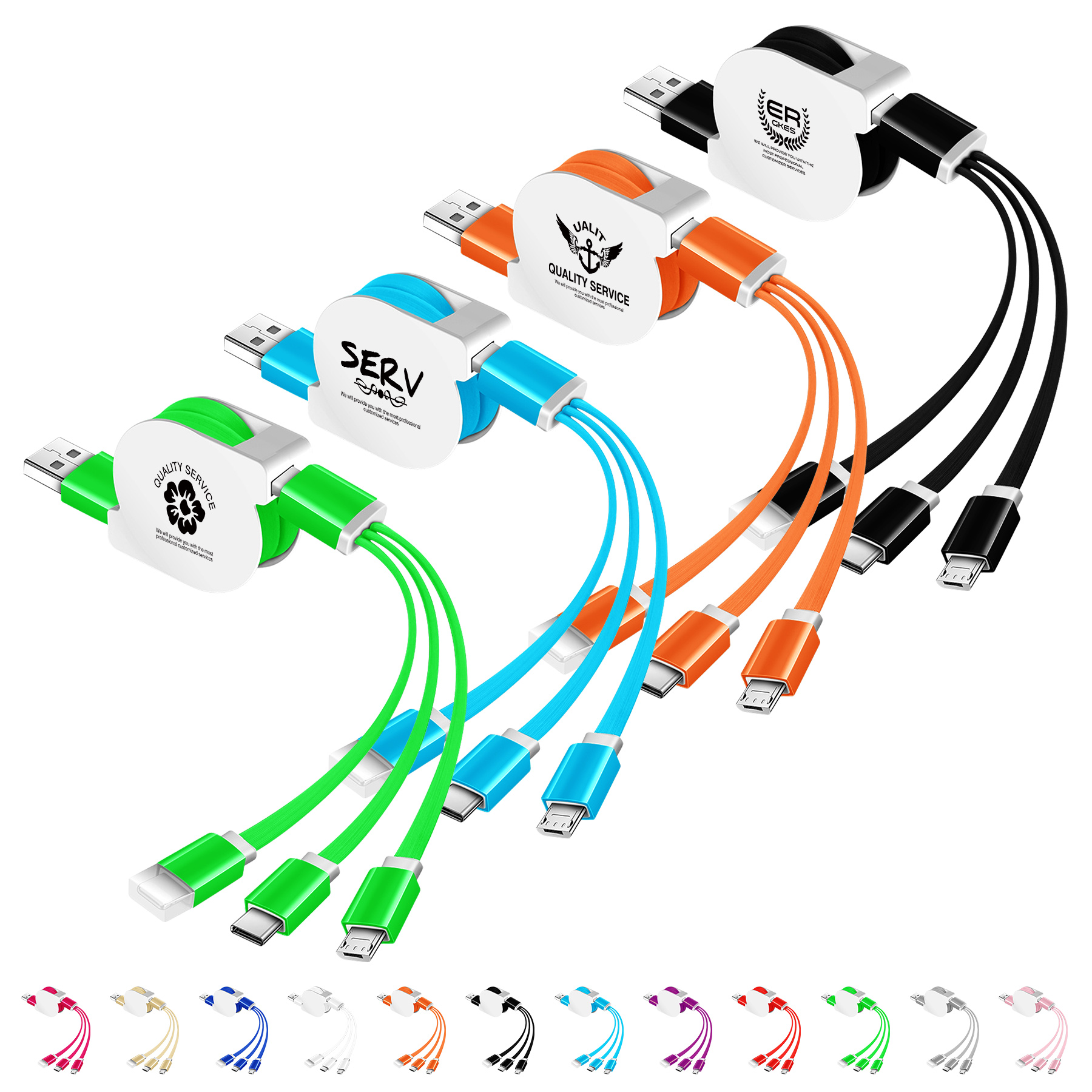Retractable 3-In-1 Charging Cable 6