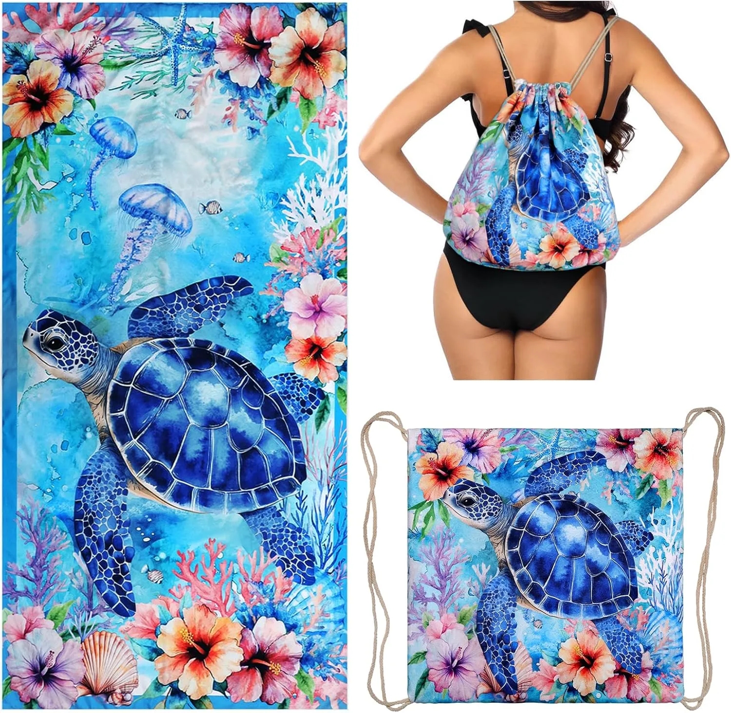 2 in 1 Packable Towel Bag 2